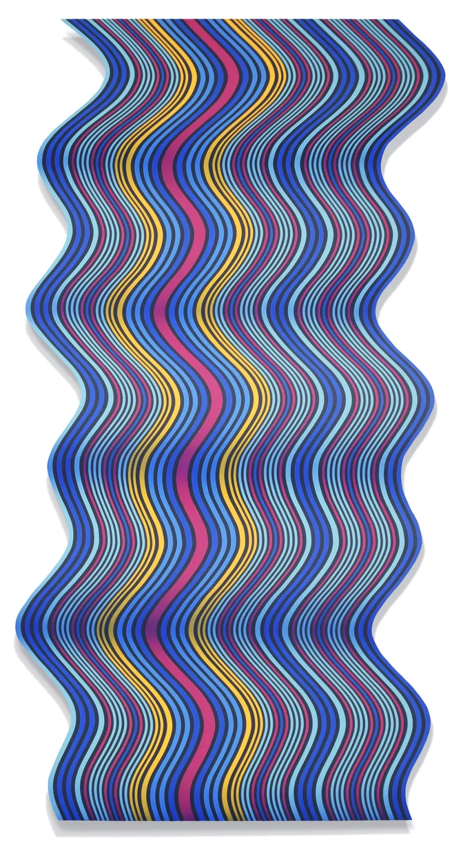 Pi Square Quantum Echoes painting with oscillating structure and frequency-like modulation